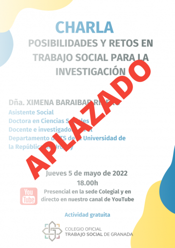 APLAZADA. El Colegio de Trabajo Social impartirá una charla sobre investigación en Trabajo Social