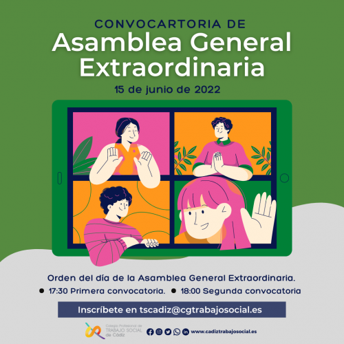 Convocatoria de Asamblea General Extraordinaria. 15 de junio de 2022.