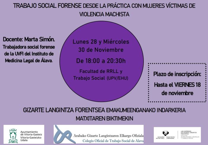 TS FORENSE desde la práctica con mujeres víctimas de violencia machista