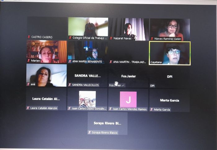Celebrada la primera sesión del Ciclo de webinar: "Hacía la creación de una red deontológica de Trabajo Social".