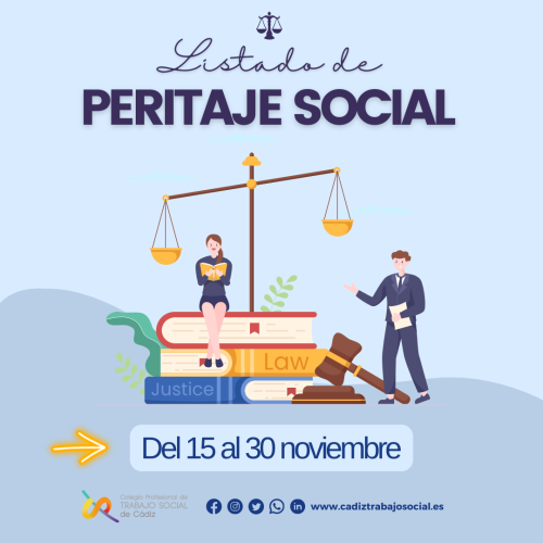 Apertura del Listado de Peritaje Social del CPTS de Cádiz