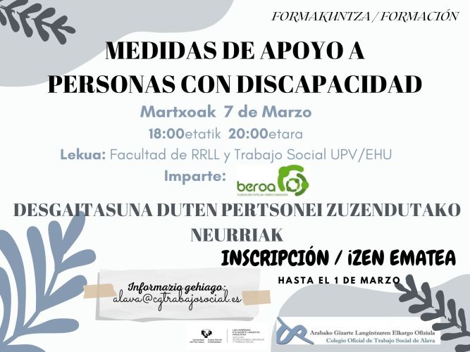 MEDIDAS DE APOYO A PRESONAS CON DISCAPACIDAD