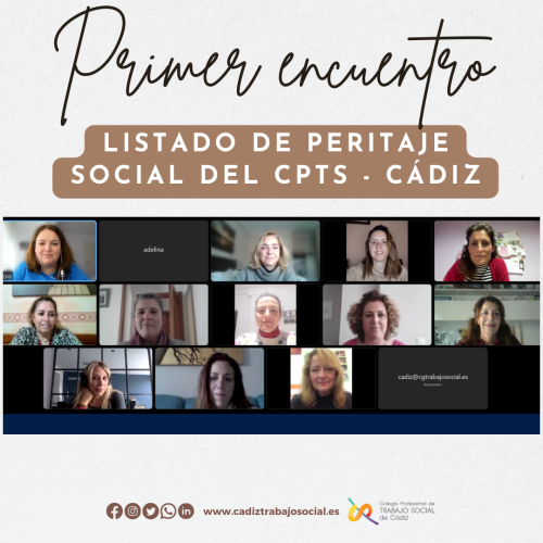 Celebrado con éxito el Primer Encuentro del Listado de Peritaje del colegio Profesional de Trabajo Social de Cádiz