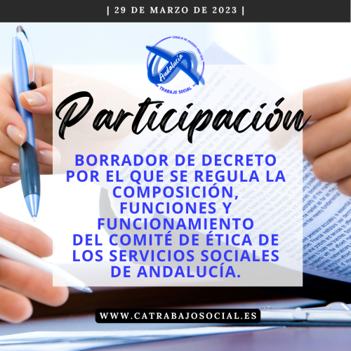 Borrador de Decreto por el que se regula el Comité de Ética de los Servicios Sociales