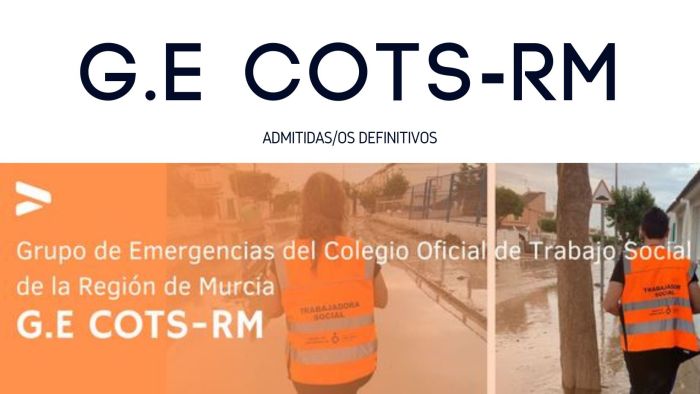 El colegio publica la relación definitiva de admitidas/os que conforman el Grupo de Emergencias