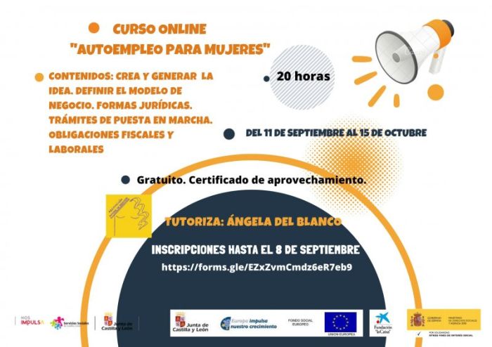 CURSO ONLINE AUTOEMPLEO PARA MUJERES ORGANIZADO POR LA ASOCIACION SIMONE DE BEAUVOIR