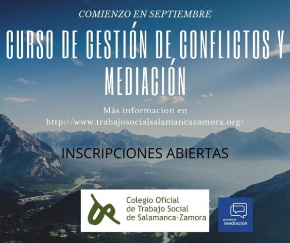 FORMACIÓN. Curso semipresencial de gestión de conflictos y mediación.