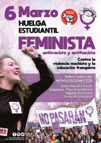 HUELGA ESTUDIANTIL. El Sindicato de Estudiantes y 'Libres y Combativas' convocan huelga general estudiantil para el viernes 6 de marzo.