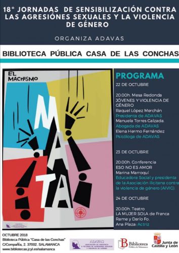 FORMACIÓN. 18º Jornadas de sensibilización contra las agresiones sexuales y la violencia de género