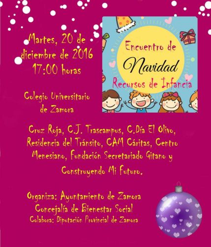 ZAMORA. Diferentes entidades sociales se reúnen en el Encuentro de Navidad de Recursos de Infancia organizado por la Concejalía de Servicios Sociales.
