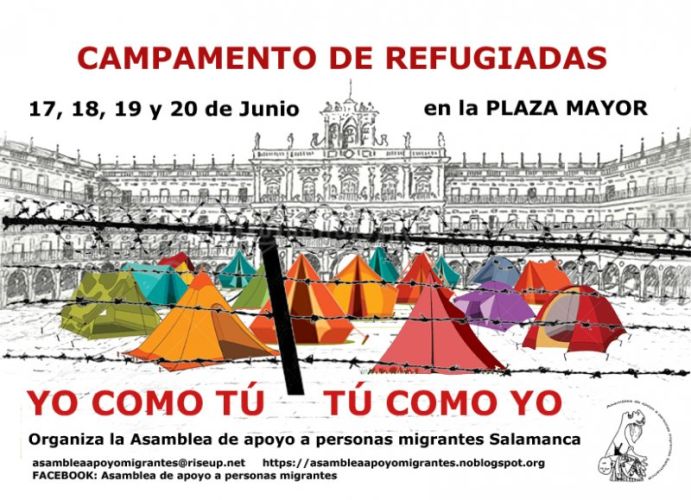 Salamanca. Campamento de refugiadas. Actos con motivo del Día Mundial de los Refugiados/as