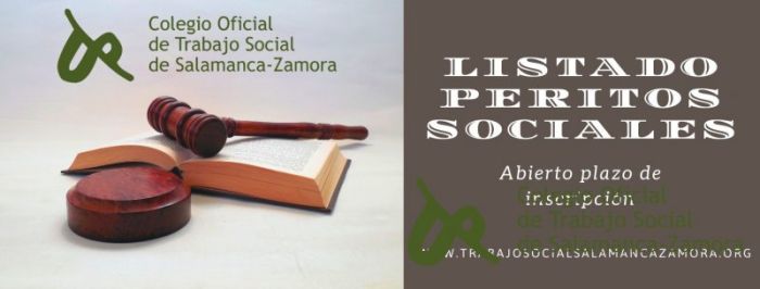 NUESTRO COLEGIO. Apertura de plazo para inscripción en el turno de Peritaje Social.