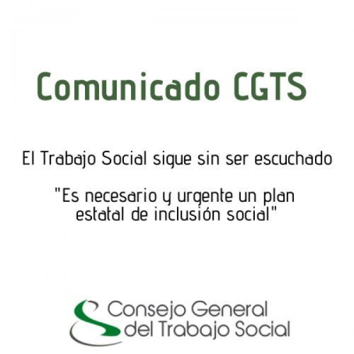ESTATAL. El CGTS considera 'necesario y urgente' un plan estatal de inclusión social.