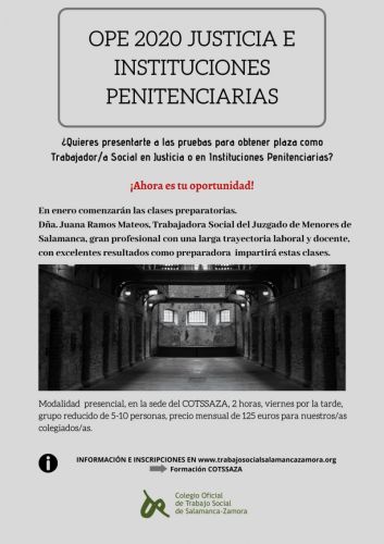 FORMACIÓN. Preparación de OPE 2020 Justicia e Instituciones Penitenciarias.