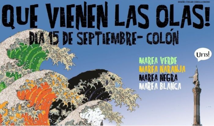 ITINERARIO;MARCHA 15 DE SEPTIEMBRE EN MADRID; SUBETE A LA OLA NARANJA