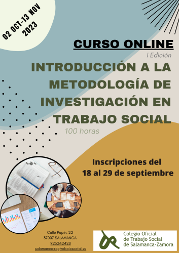 CURSO ONLINE: Introducción a la Metodología de Investigación en Trabajo Social (1ª Edición)