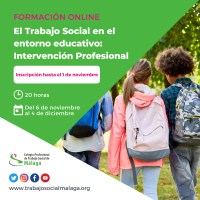 Curso "El Trabajo Social en el entorno educativo: Intervención profesional"