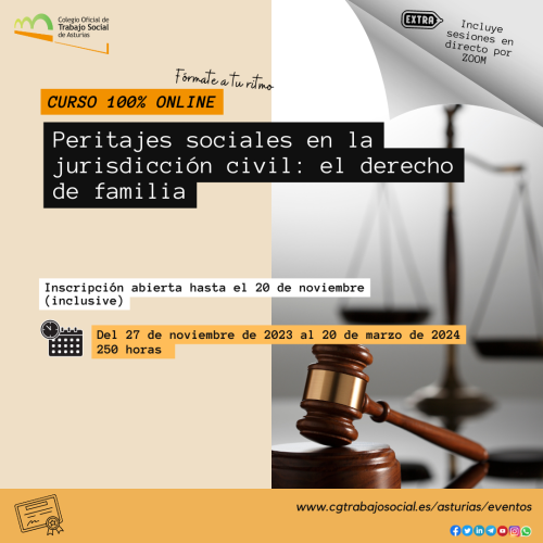 FORMACIÓN | Peritajes sociales en la jurisdicción civil: el derecho de familia