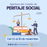 Apertura del Listado de Peritaje Social 2024