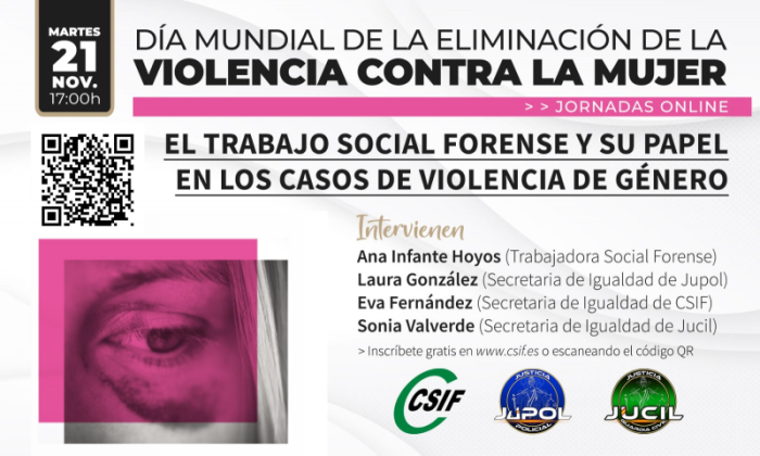 Jornada online gratuita: El Trabajo Social Forense y su papel en los casos de violencia de género