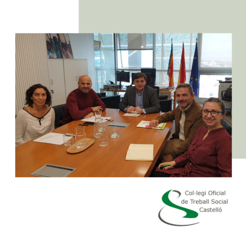 Els Col·legis Oficials de Treball Social de Castelló i València es reuneixen amb el nou govern autonòmic per a acordar una continuïtat en les línies de col·laboració establertes fins ara