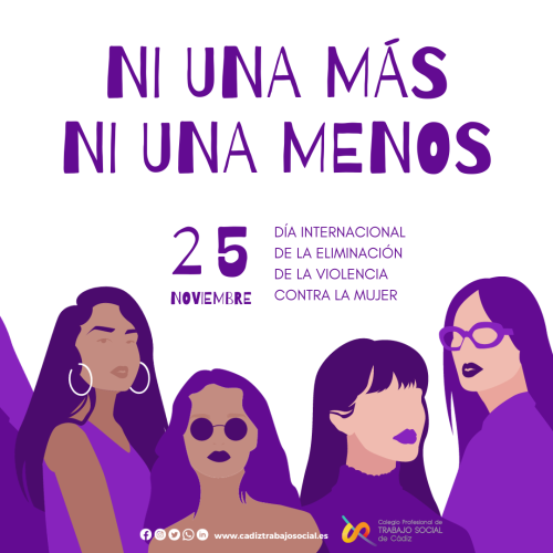 Día internacional de la eliminación de la violencia contra la mujer, 25 de noviembre.