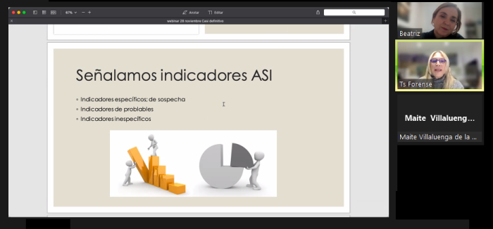 Celebrada la Webinar “Contexto del peritaje, revisión de dos casos para la puesta en común"