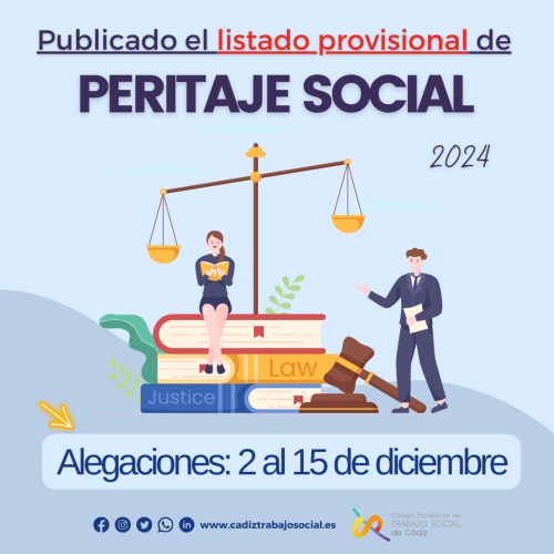 Publicado el listado provisional de Peritaje 2024. Alegaciones del 2 al 15 de diciembre.