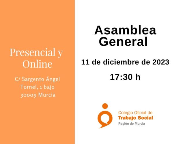 Convocatoria de la Asamblea General ordinaria de colegiadas/os - 11 de diciembre de 2023