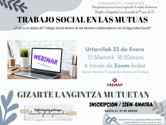 WEBINAR Trabajo Social en las Mutuas