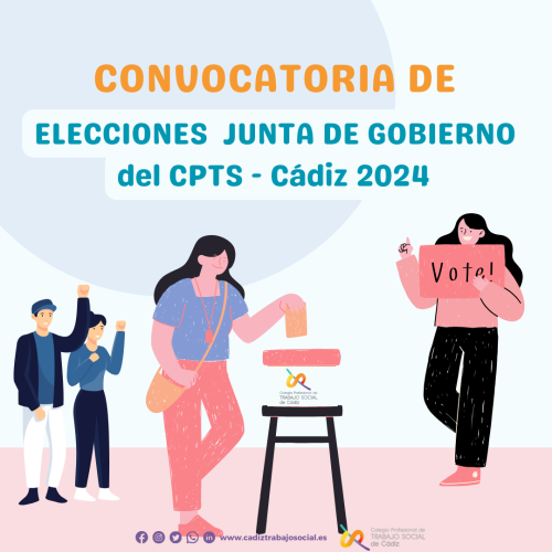 Convocatoria de elecciones a Junta de gobierno del CPTS de Cádiz 2024