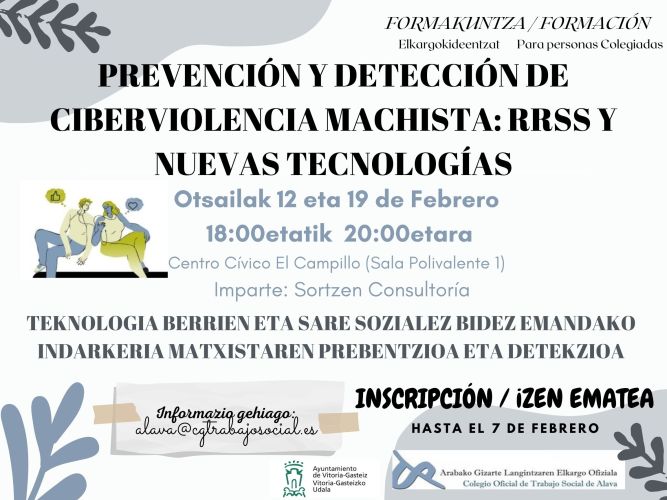 PREVENCIÓN Y DETECCIÓN DE CIBERVIOLENCIA MACHISTA; Redes Sociales y Nuevas Tecnologías