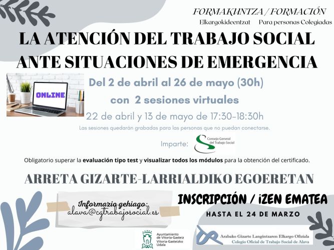 La atención del Trabajo Social ante situaciones de Emergencia