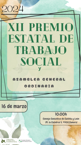 XII PREMIO ESTATAL DE TRABAJO SOCIAL Y ASAMBLEA GENERAL ORDINARIA
