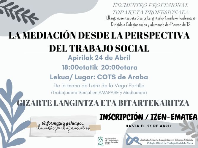 Encuentro Profesional "La Mediación desde la perspectiva del Trabajo Social"