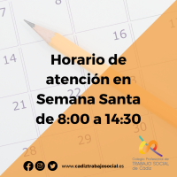 Horario de atención en Semana Santa