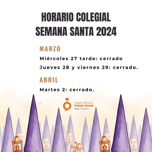 Horario colegial Semana Santa y Fiestas de Primavera