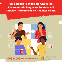 Se celebró la Mesa de Casos de Personas sin Hogar en la sede del Colegio Profesional de Trabajo Social