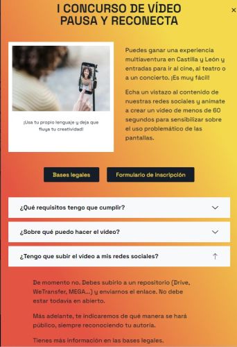 I CONCURSO DE VIDEO PAUSA Y RECONECTA