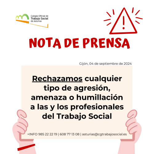 NP | El COTSA transmite su apoyo a la compañera Trabajadora Social ante la agresión sufrida