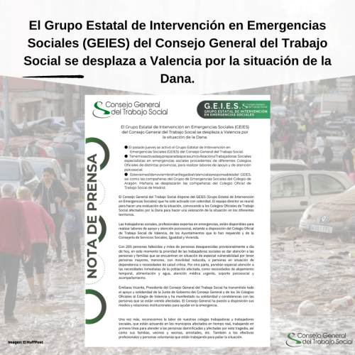 ACTUACIONES DEL CONSEJO GENERAL EN LA CATASTROFE A CAUSA DE LA DANA