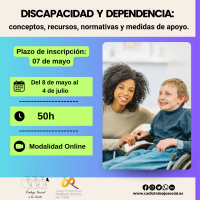 Curso online "Formación en Discapacidad y Dependencia: conceptos, recursos, normativa y medidas de apoyo 50h