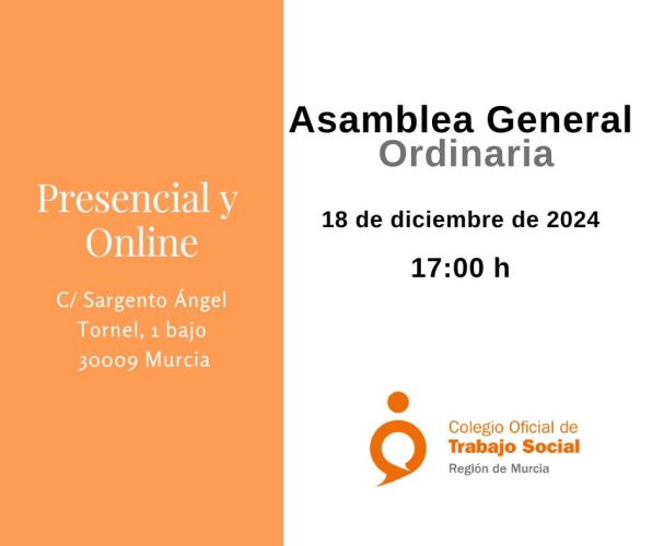 Asamblea General de colegiadas/os: presencial y online