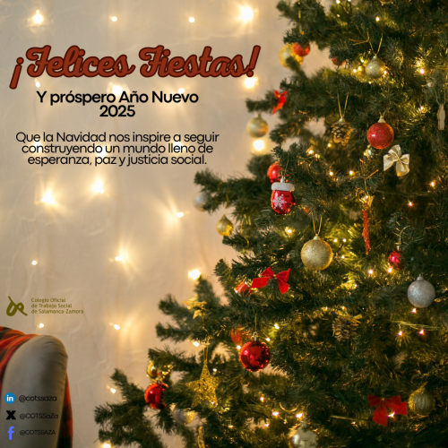 Desde el Colegio Oficial de Trabajo Social de Salamanca-Zamora os deseamos unas Felices Fiestas