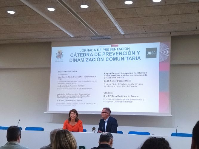 El Colegio asiste a la presentación de la Cátedra de Prevención y Dinamización Comunitaria de la UNED y el Ayuntamiento de Cartagena