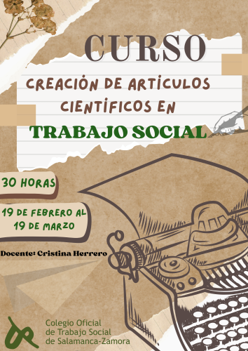 NUEVO CURSO "CREACIÓN DE ARTÍCULOS CIENTÍFICOS EN TRABAJO SOCIAL"