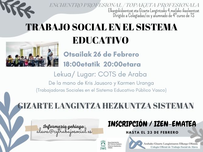 Encuentro Profesional "TRABAJO SOCIAL EN EL SISTEMA EDUCATIVO"