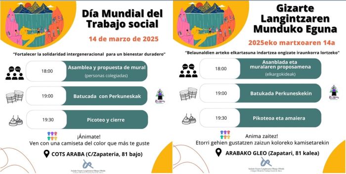 DIA MUNDIAL DEL TRABAJO SOCIAL / GIZARTE LANGINTZAKO MUNDUKO EGUNA