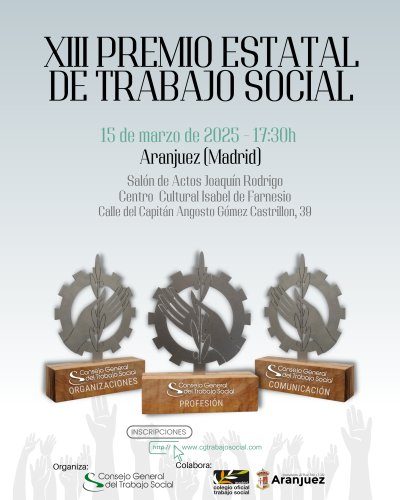 Inscripciones al XIII Premio Estatal de Trabajo Social