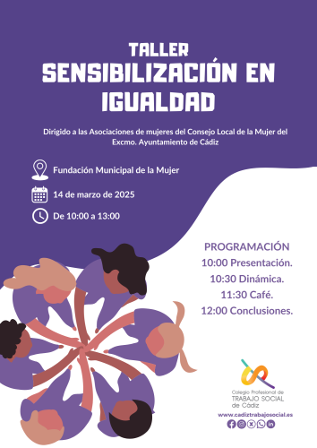 El Colegio colabora con la conmemoración del 8M en la ciudad de Cádiz